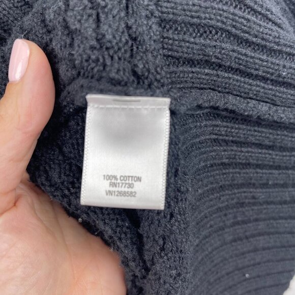 Converse One Star Black Open Knit Waterfall Cardigan Size X Large - Picture 7 of 14